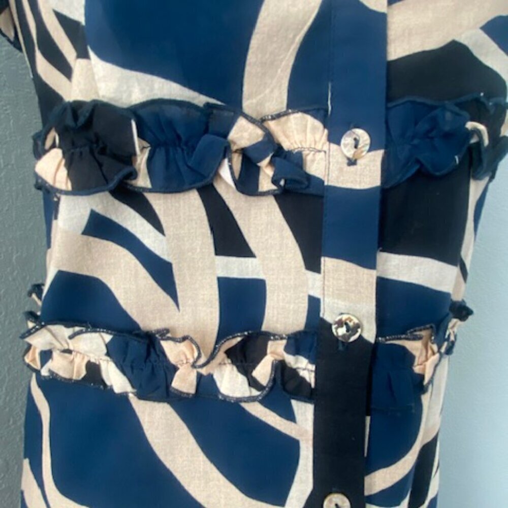 BIRD and KNOLL Connie Button Front Tiered Maxi Resort Sundress XS - Picture 9 of 13